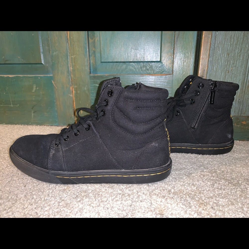 Dr. Martens AirWair black hightop sneakers. Women’s size 8. Very lightly worn!